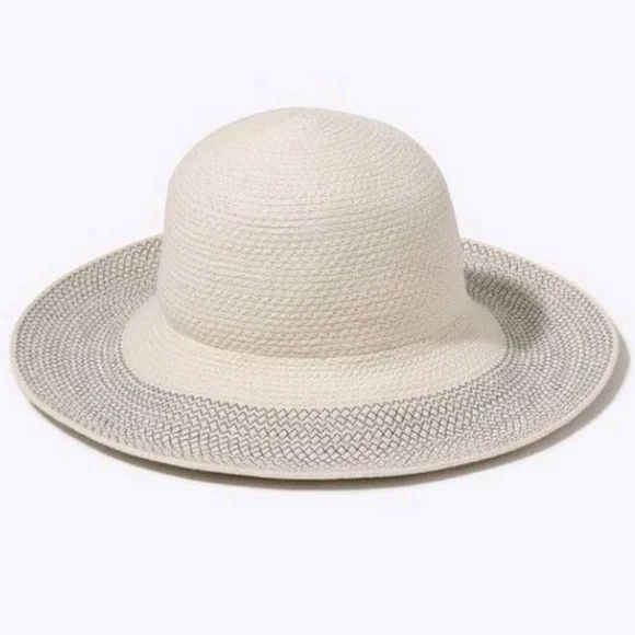 J. Crew | Accessories | J Crew Cream Woven Cotton Brimmed 